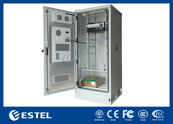 IP55 30U Ενσωματωμένο εξωτερικό ηλεκτρικό ντουλάπι με αισθητήρες συστήματος διορθωτή
